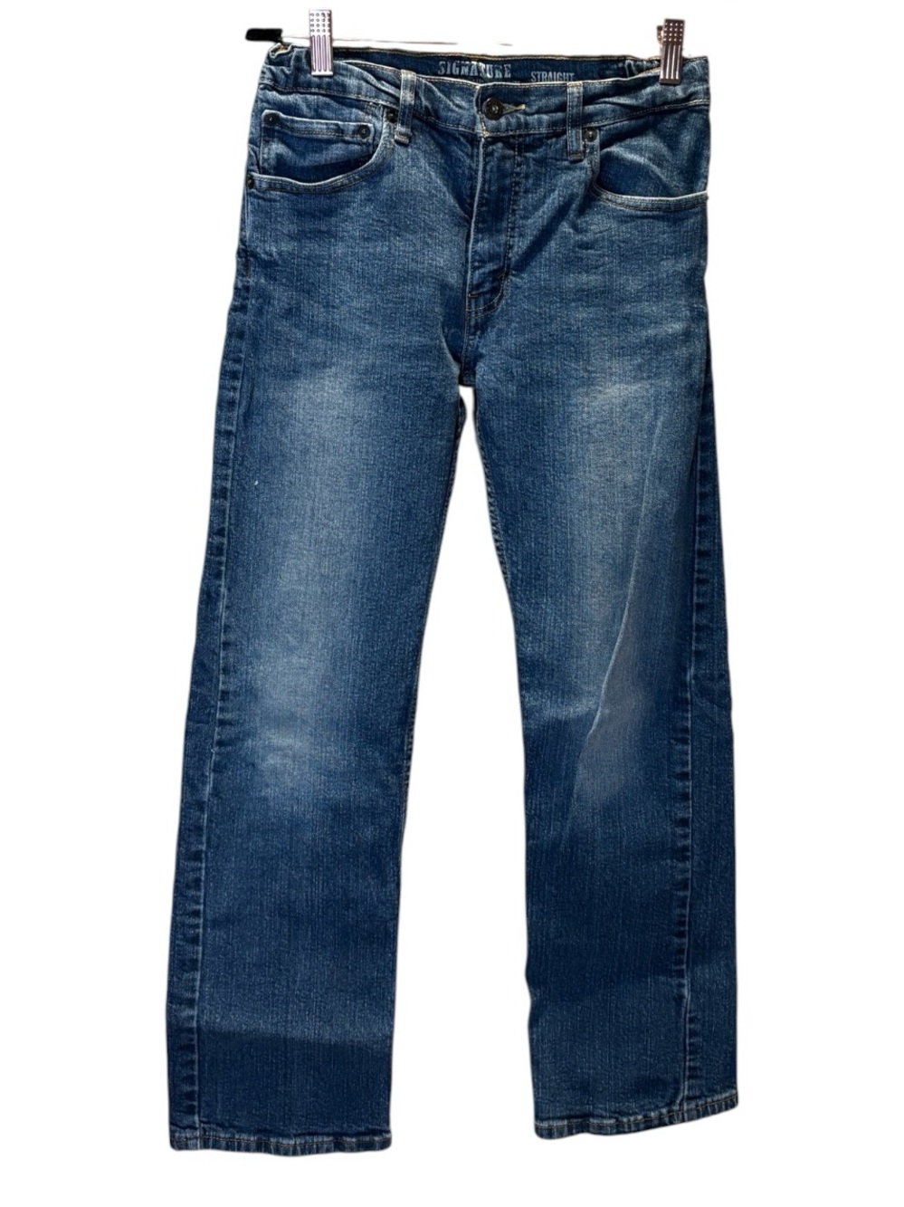 Signature Men’s Straight Jeans in Washed Blue